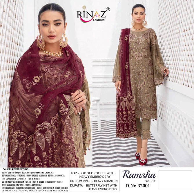 Rinaz Ramsha 17 Premium Fancy Latest Festive Wear Pakistani Salwar Suits Collection